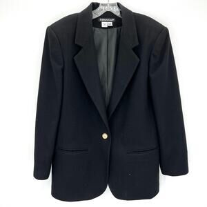Vintage Savannah wool one button pea coat blazer